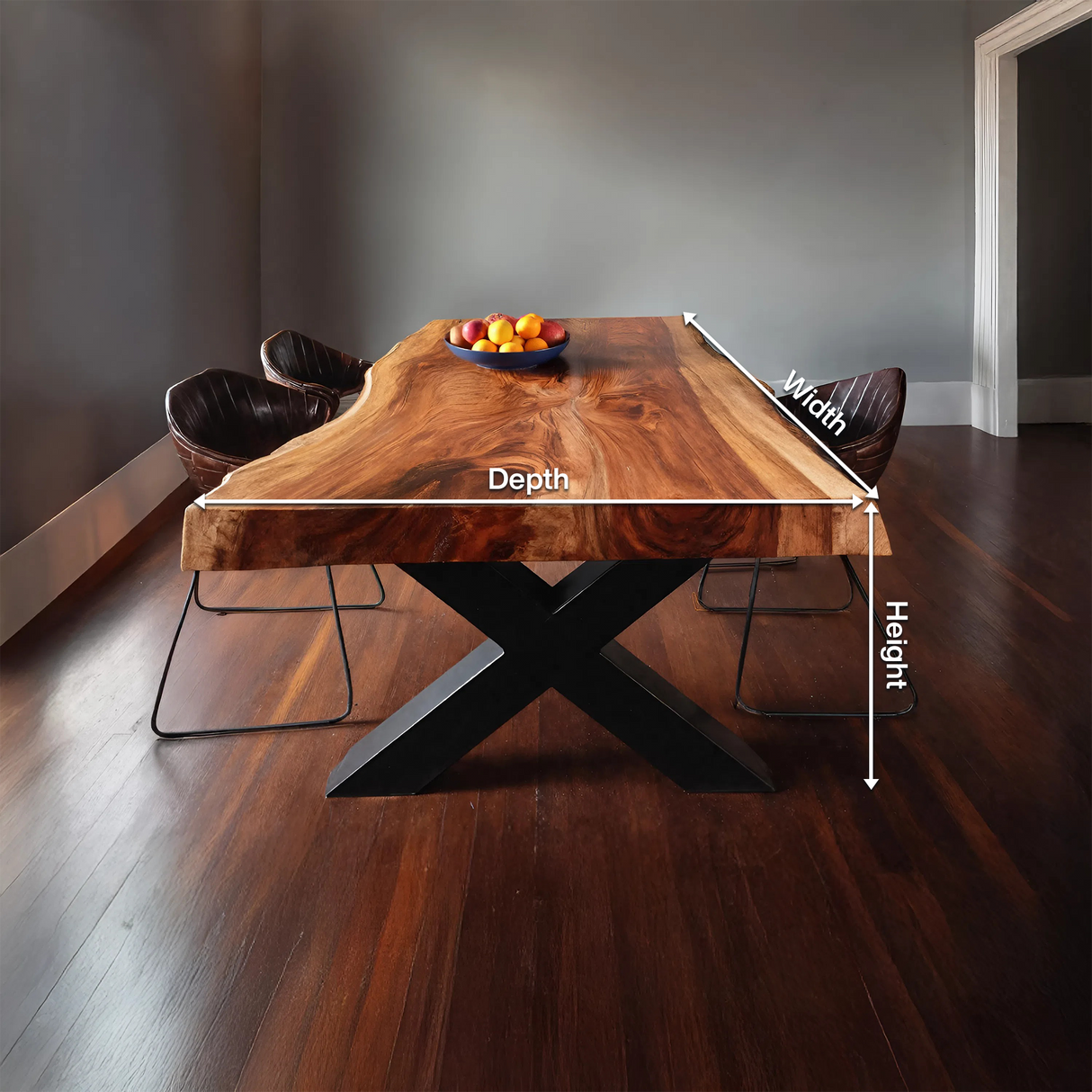 Kitchen Decor Handcrafted Live Edge Dining Table Premium