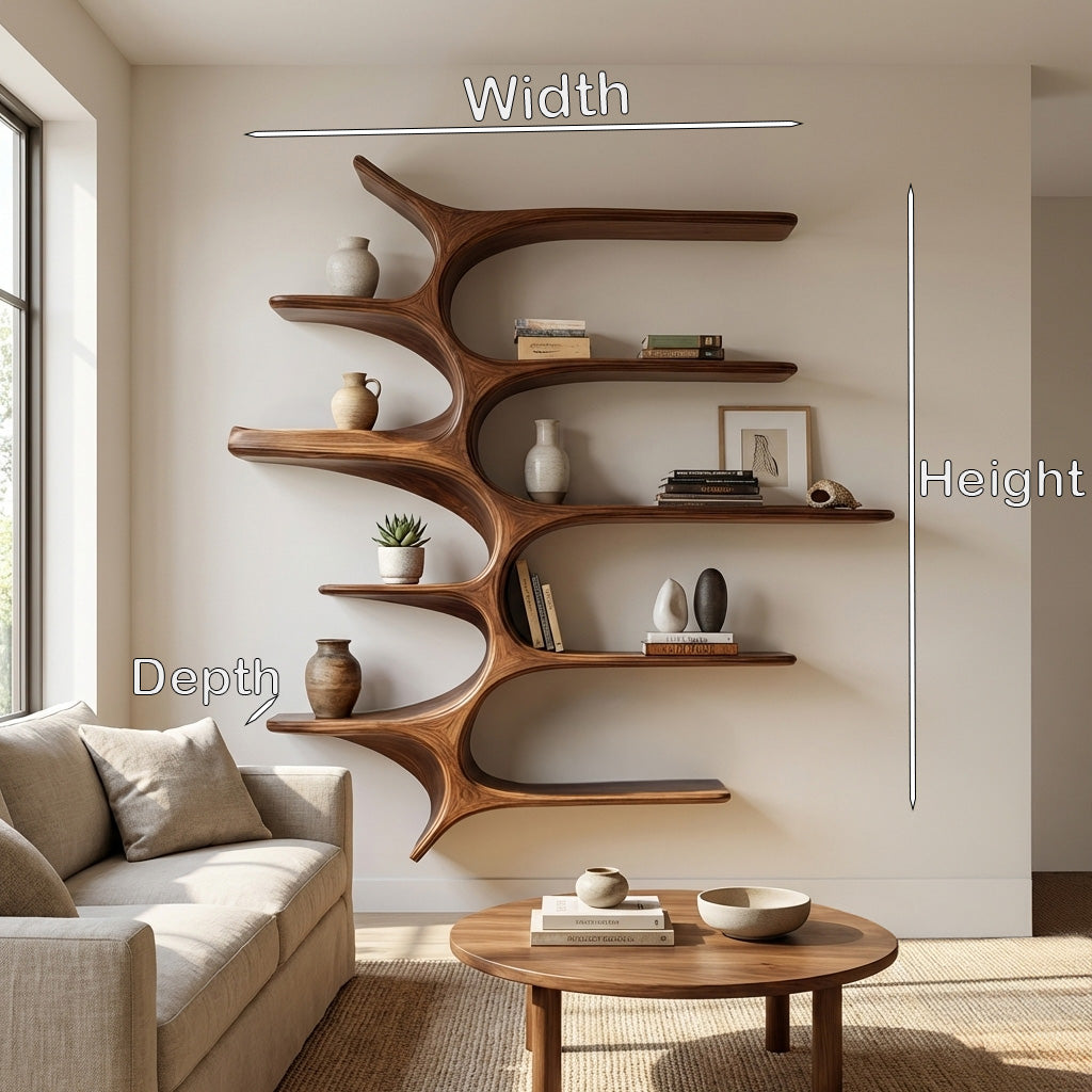 Minimalist Wooden Wall Mounted Shelf For Home Decor