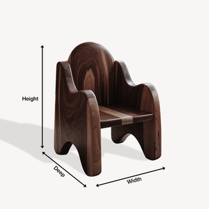 Montessori Wooden Toddler Chair For Playroom Or Minimalist Nursery