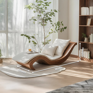 Mid Century Wooden Daybed For Living Room Furniture Decor