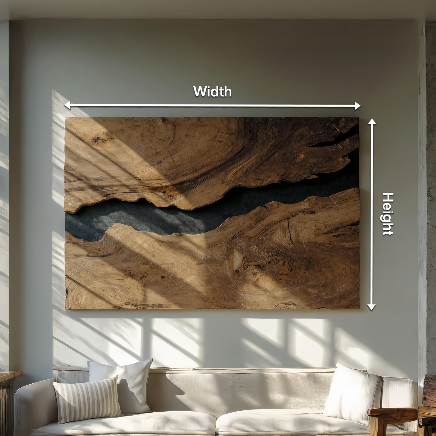 Modern Rectangular Wooden Wall Art For Home Decor
