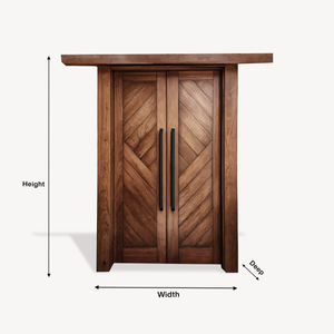Rustic Double Front Door Modern Entryway Contemporary House Villa