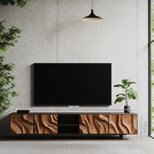 Farmhouse TV Console For Rustic Living Room