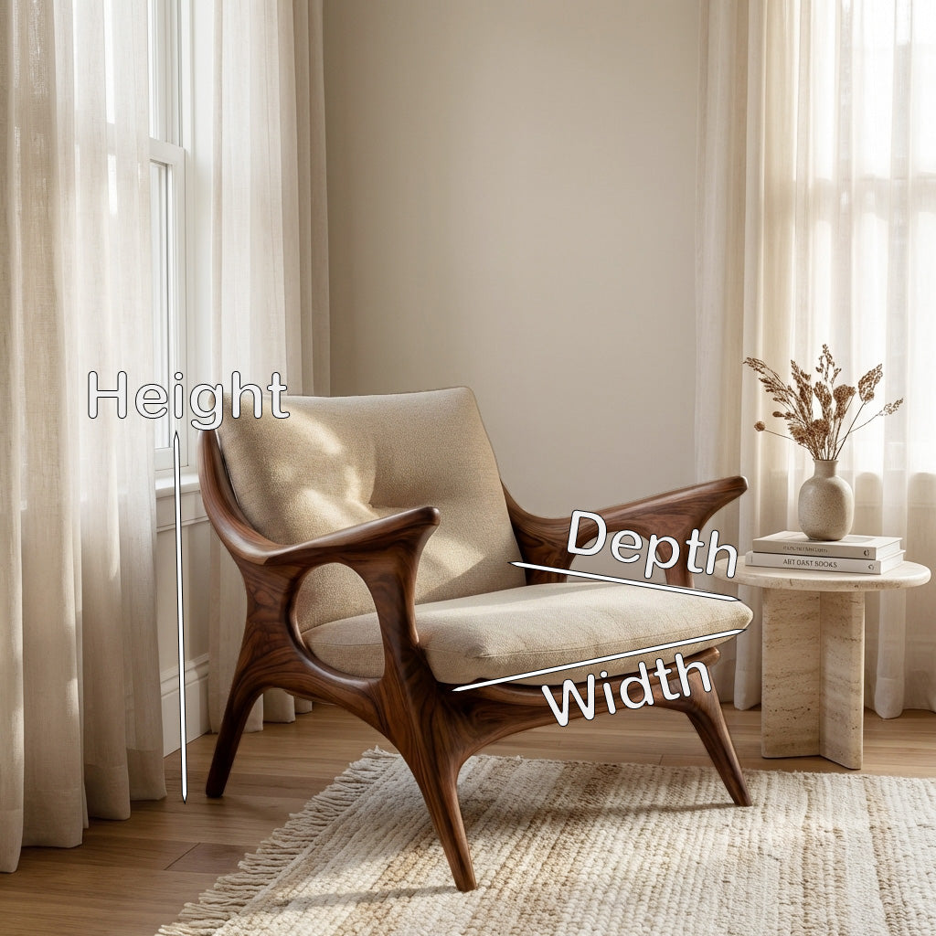 Minimalist Wooden Lounge Chair For Living Room Interior
