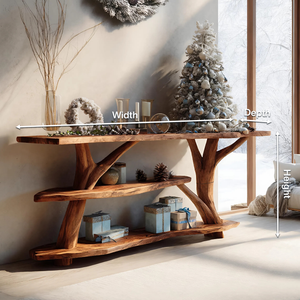 Handcrafted Live Edge Entryway Table For Bedroom Decor Christmas Accent
