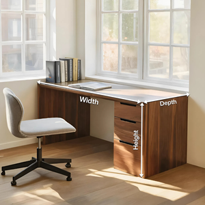 Modern Minimal Desk With Drawers For Home Office