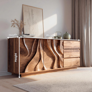 Organic Sculptural Sideboard For Living Room Or Bedroom