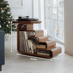 Handcrafted Record Stand For Living Room Vintage Christmas