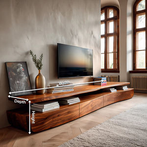 Contemporary TV Cabinet Functional Storage Drawers For Home