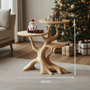 Mid Century Wooden End Table For Living Room Christmas Decor