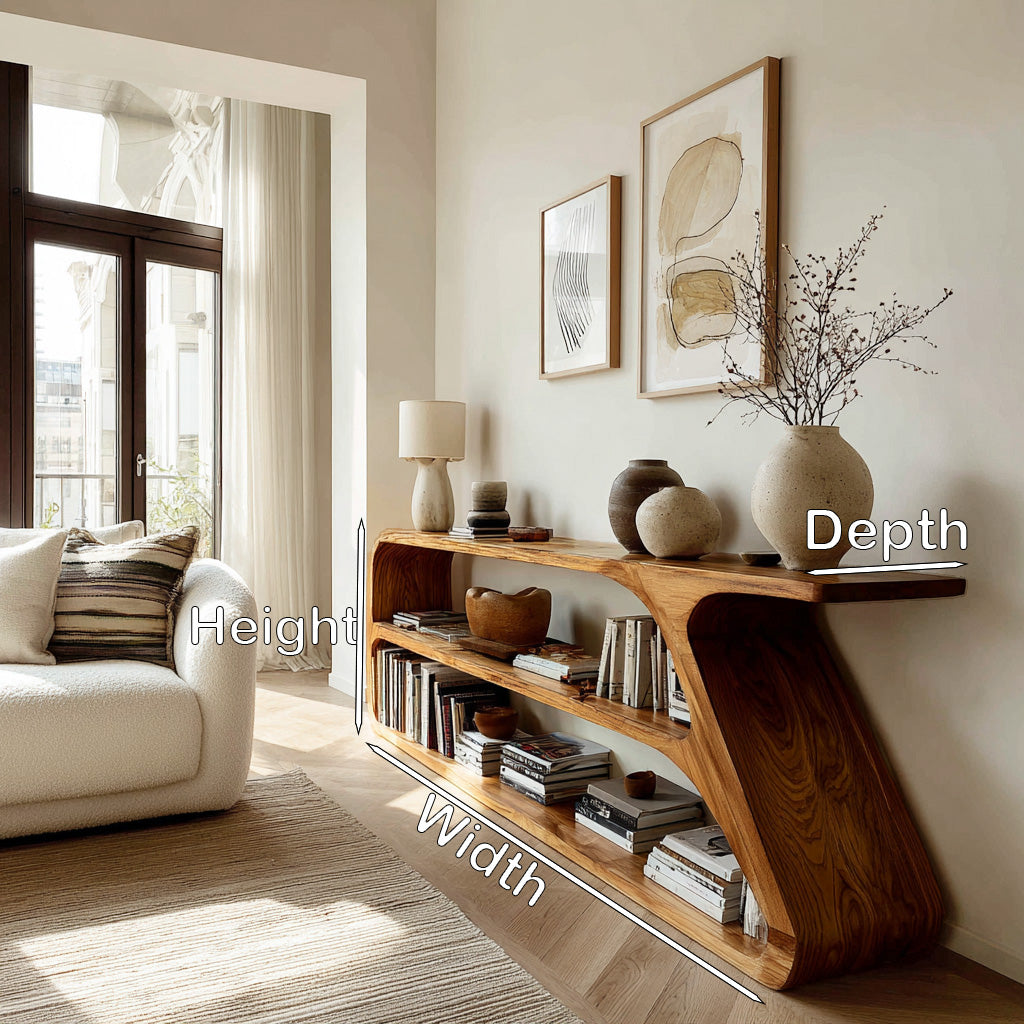 Minimalist Wooden Console Table For Living Room Display
