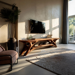 Elegant Curved  TV Cabinet For Contemporary Home Decor