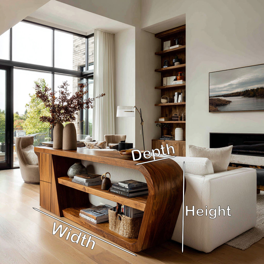 Minimalist Wood Console Table For Living Room Styles