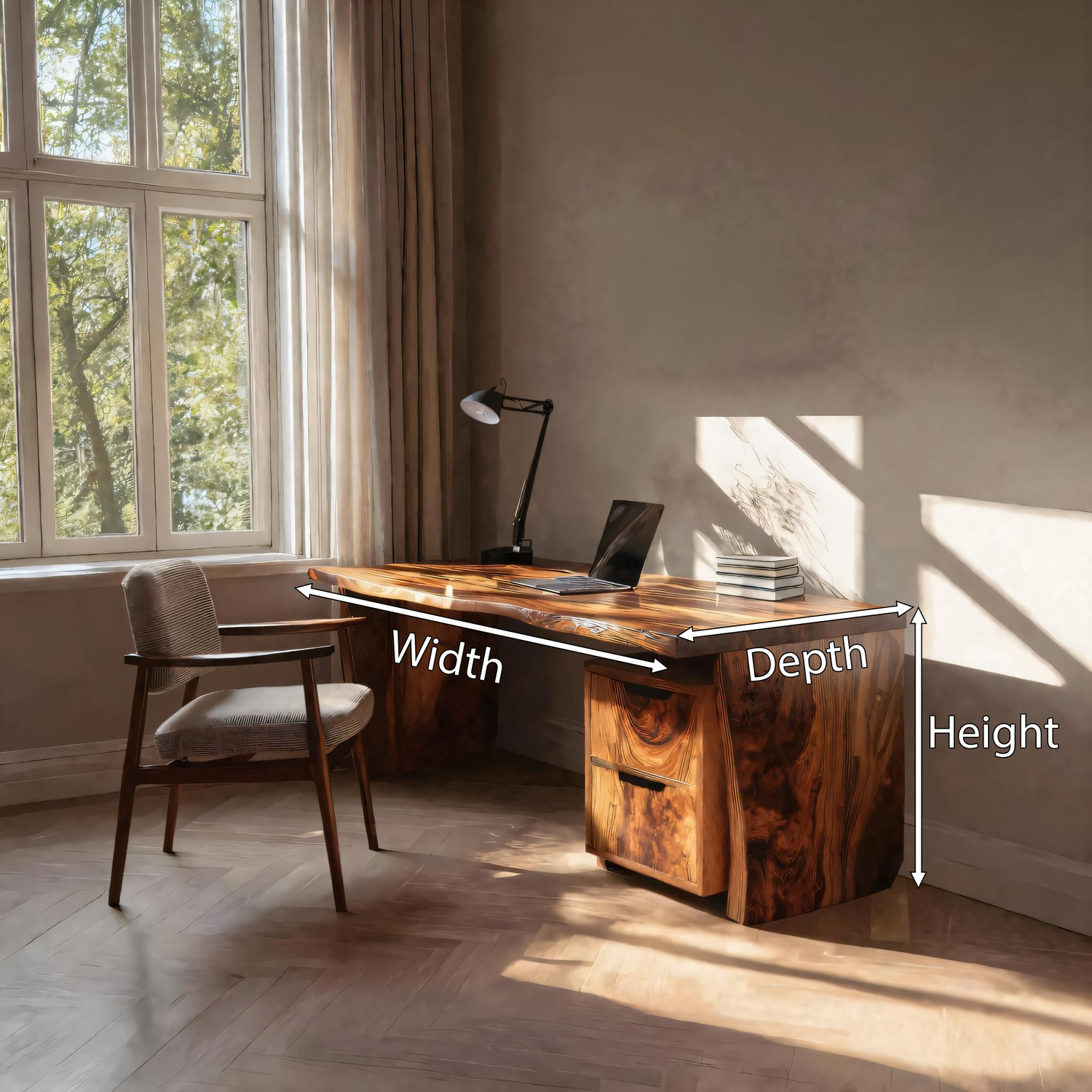 Mid Century Desk Corner Work Desk For Study Area