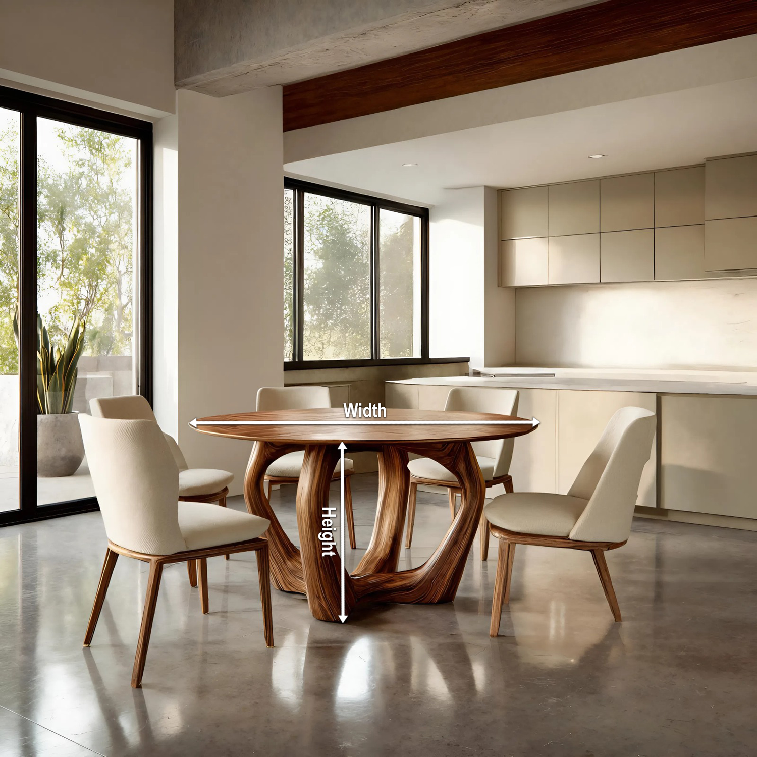 Elegant Round Dining Table For Minimalist Modern Interior