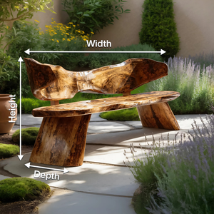 Farmhouse Ergonomic Wood Bench For Backyard Retreat