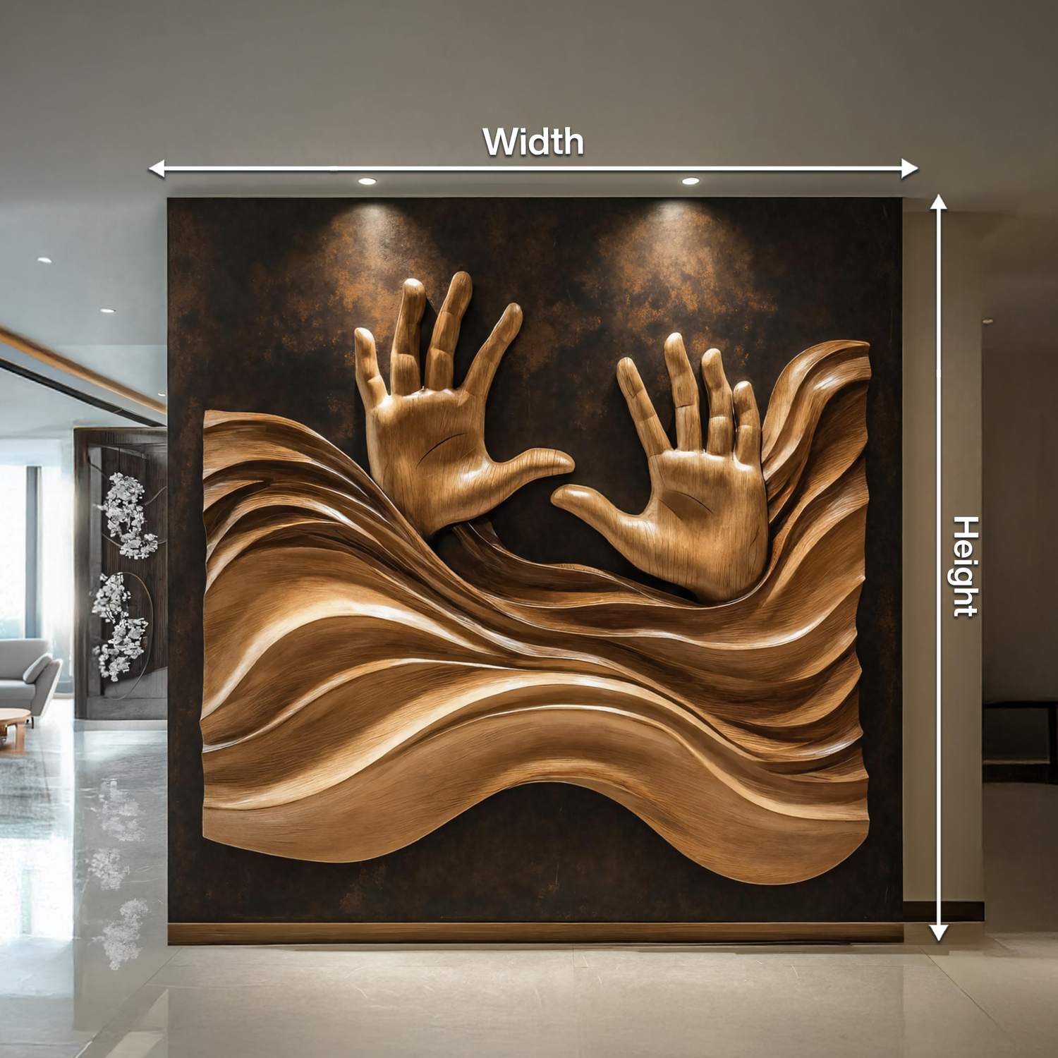 Rustic Wood Wall Sculpture For Living Room Cozy Style