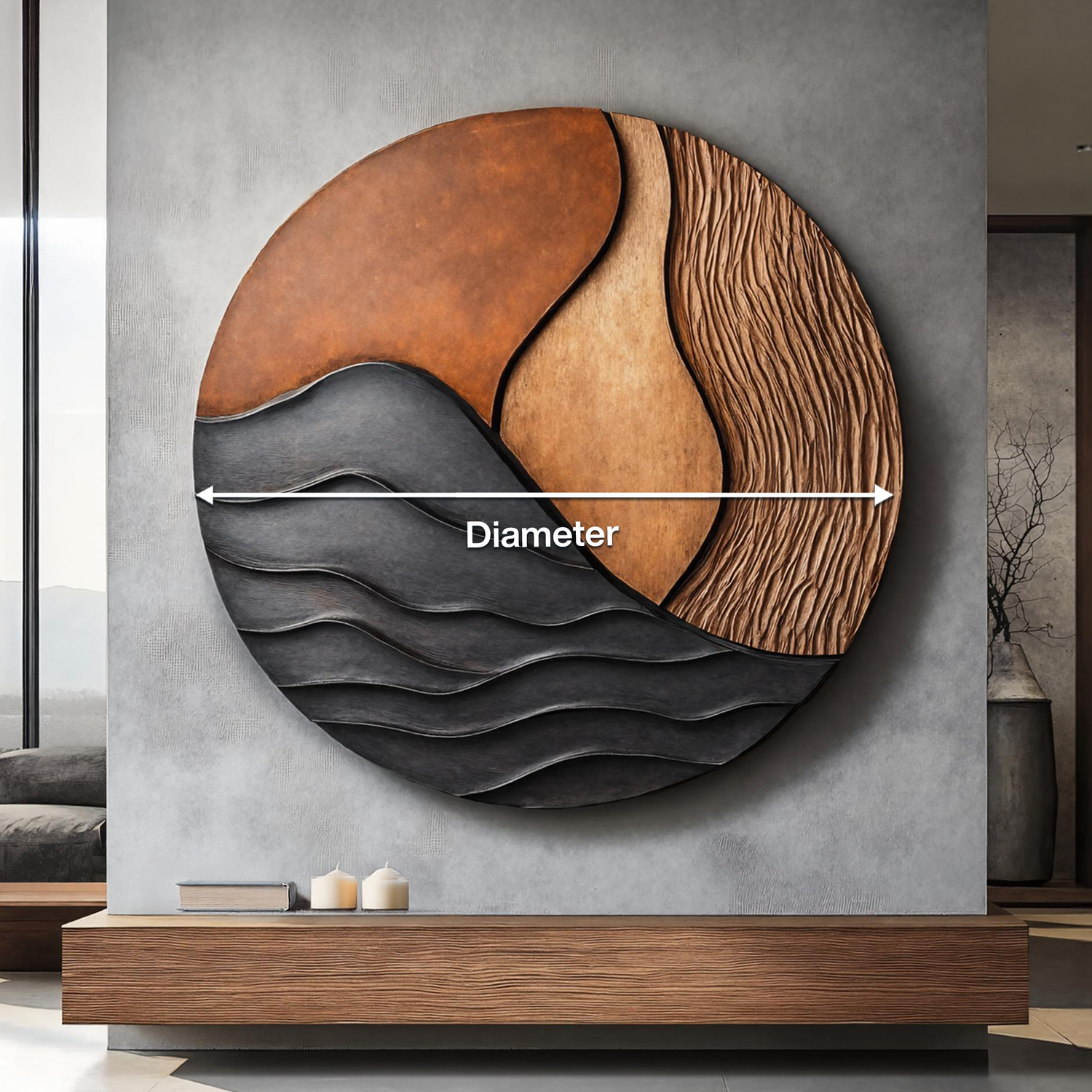 Mid Century Wood Wall Art For Bedroom Modern Home Decor