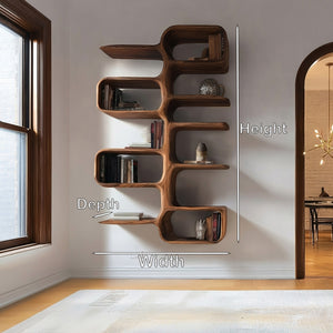 Scandinavian Wooden Wall Shelf For Home Interior Decor