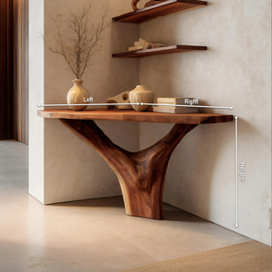 Modern Live Edge Console Table Solid Wood Artistic For Living Room