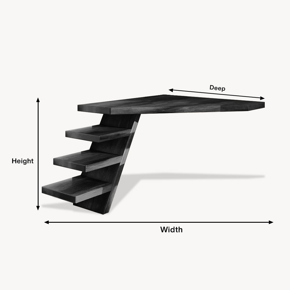 Minimalist Floating Corner Desk With Shelves For Small Home Office Workspace