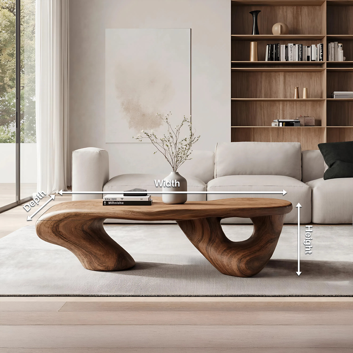 Handcrafted Low Table For Functional Room Setup