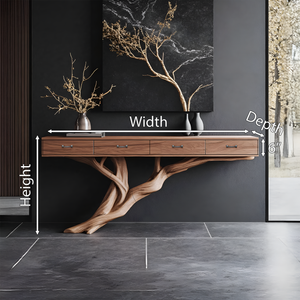 Mid Century Wooden Console Table For Living Room Contemporary Accent