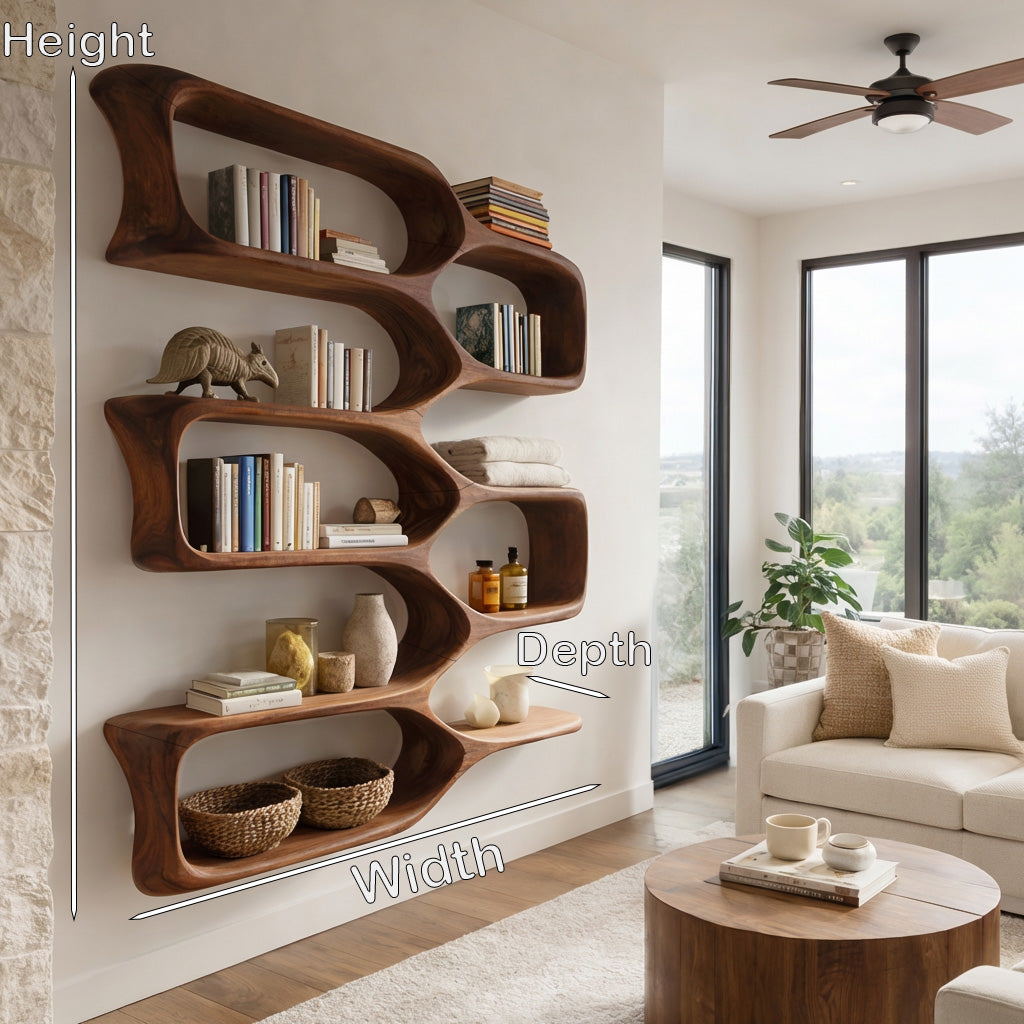 Modern Wooden Wall Shelf For Cozy Living Room Decor