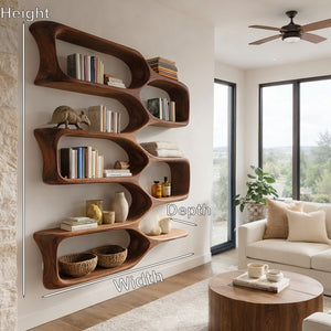 Modern Wooden Wall Shelf For Cozy Living Room Decor