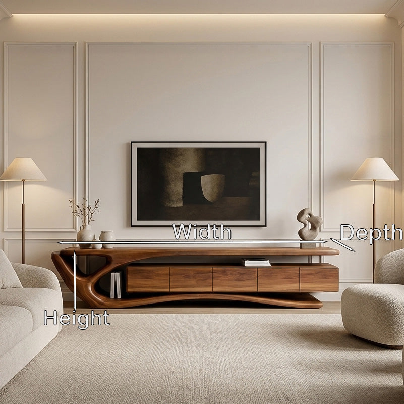 Contemporary Wooden TV Cabinet For Living Room Area