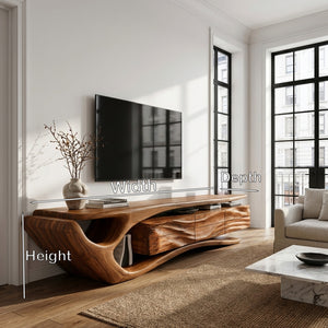 Mid Century Wooden TV Cabinet For Elegant Space