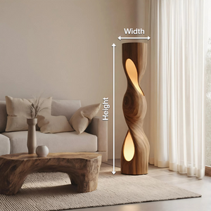 Organic Sculptural Twisted Floor Lamp For Living Room Or Bedroom