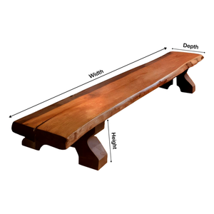 Rustic Live Edge Wood Bench For Entryway Seating