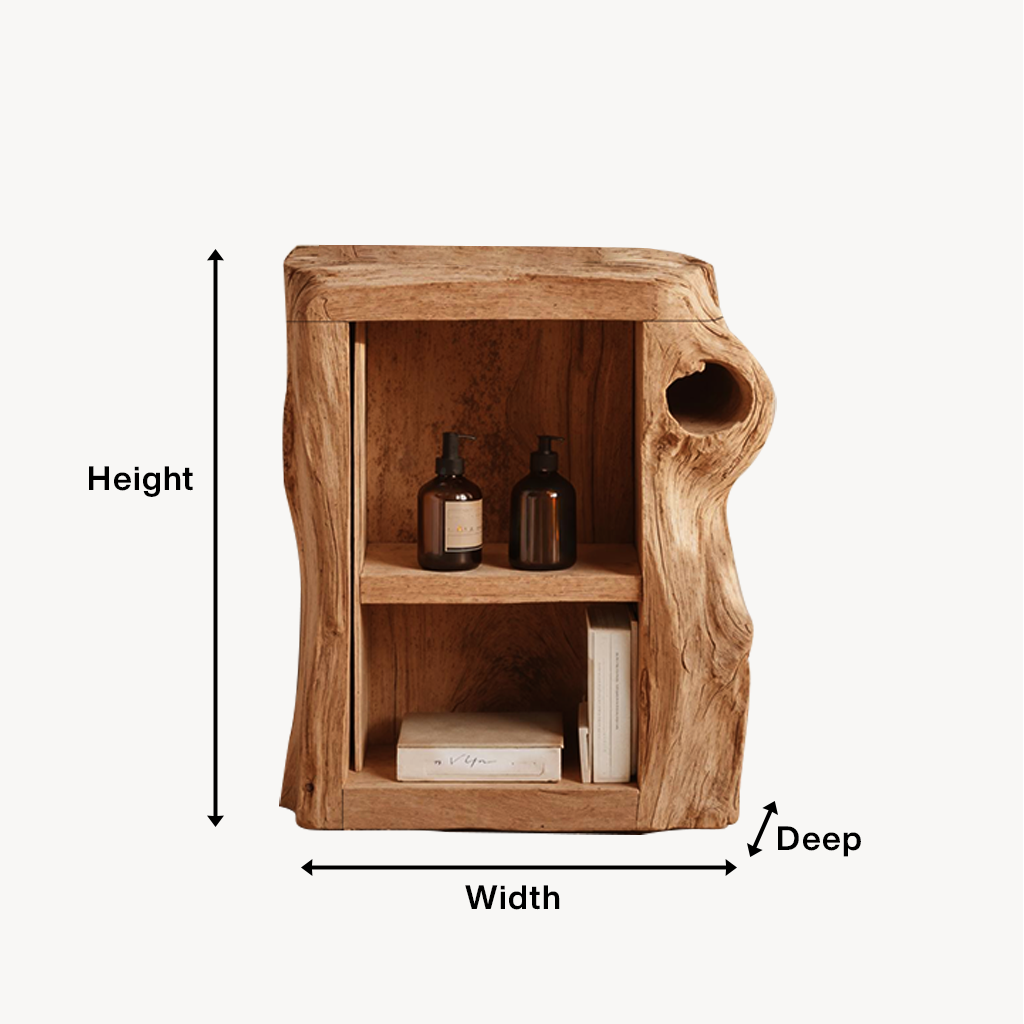 Handcrafted Live Edge Nightstand For Elegant Bedroom