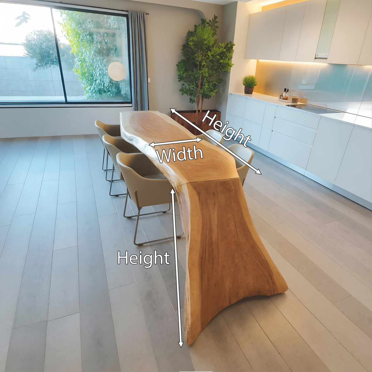 Handcrafted Live Edge Dining Table For Dining Room Decor