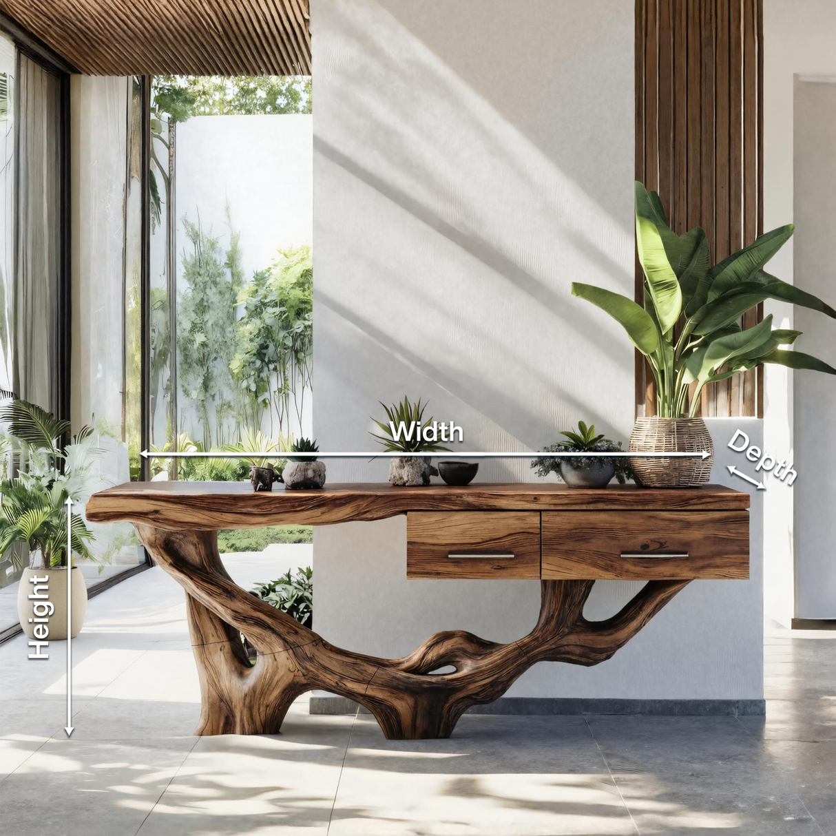 Rustic Wooden Console Table For Furniture Decor Vintage Farmhouse