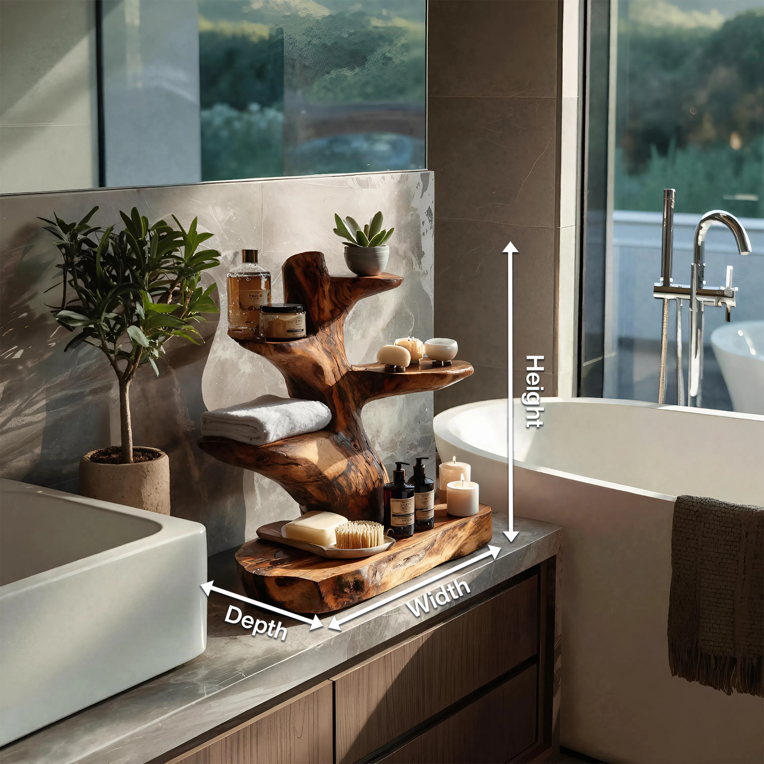 Modern Organic Bathroom Shelf For Bathroom
