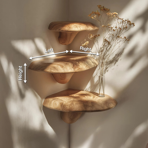 Farmhouse Solid Wood Mushroom Shelf For Bedroom Decor And Furniture Design