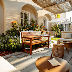 Rustic Outdoor Wood Bench For Natural Landscape
