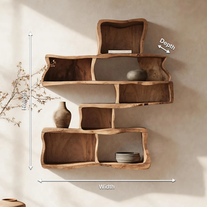 Handcrafted Floating Shelf For Modern Living Room Design