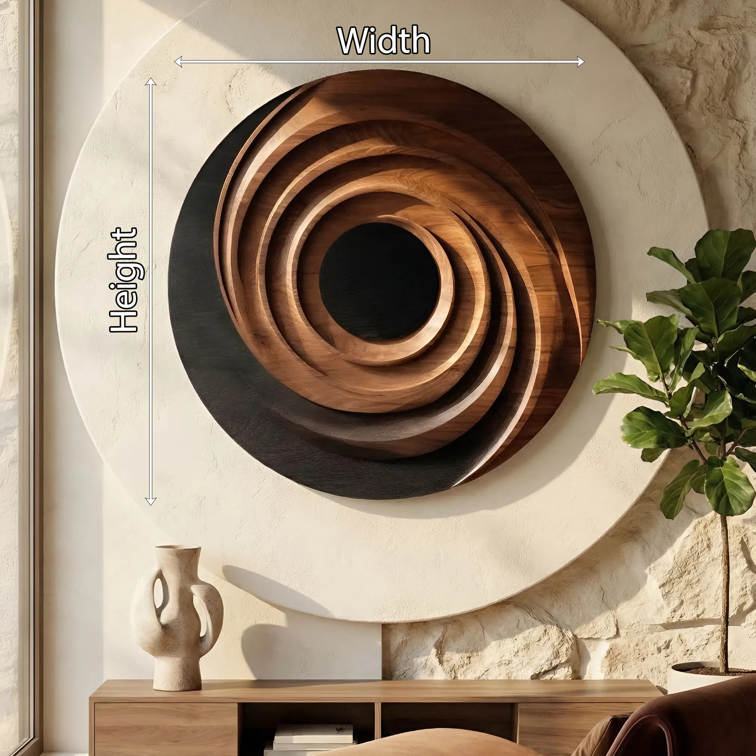 Modern Flowing Wall Sculpture For Living Room Display