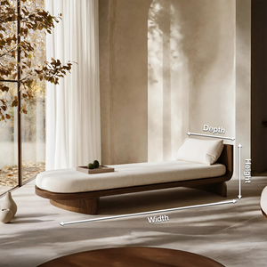 Handcrafted Mid Century Wooden Daybed For Patio Furniture Outdoor