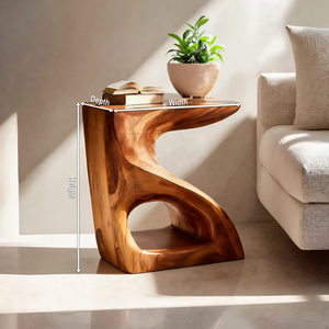 Modern Sculptural Side Table For Home Decor