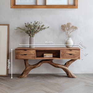 Rustic Solid Wood Dressing Table For Furniture Decor Cozy Style