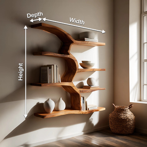 Minimalist Live Edge Floating Shelf For Living Room Display