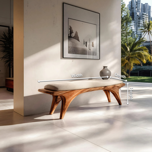 Organic Sculptural Bench For Hallway Furniture