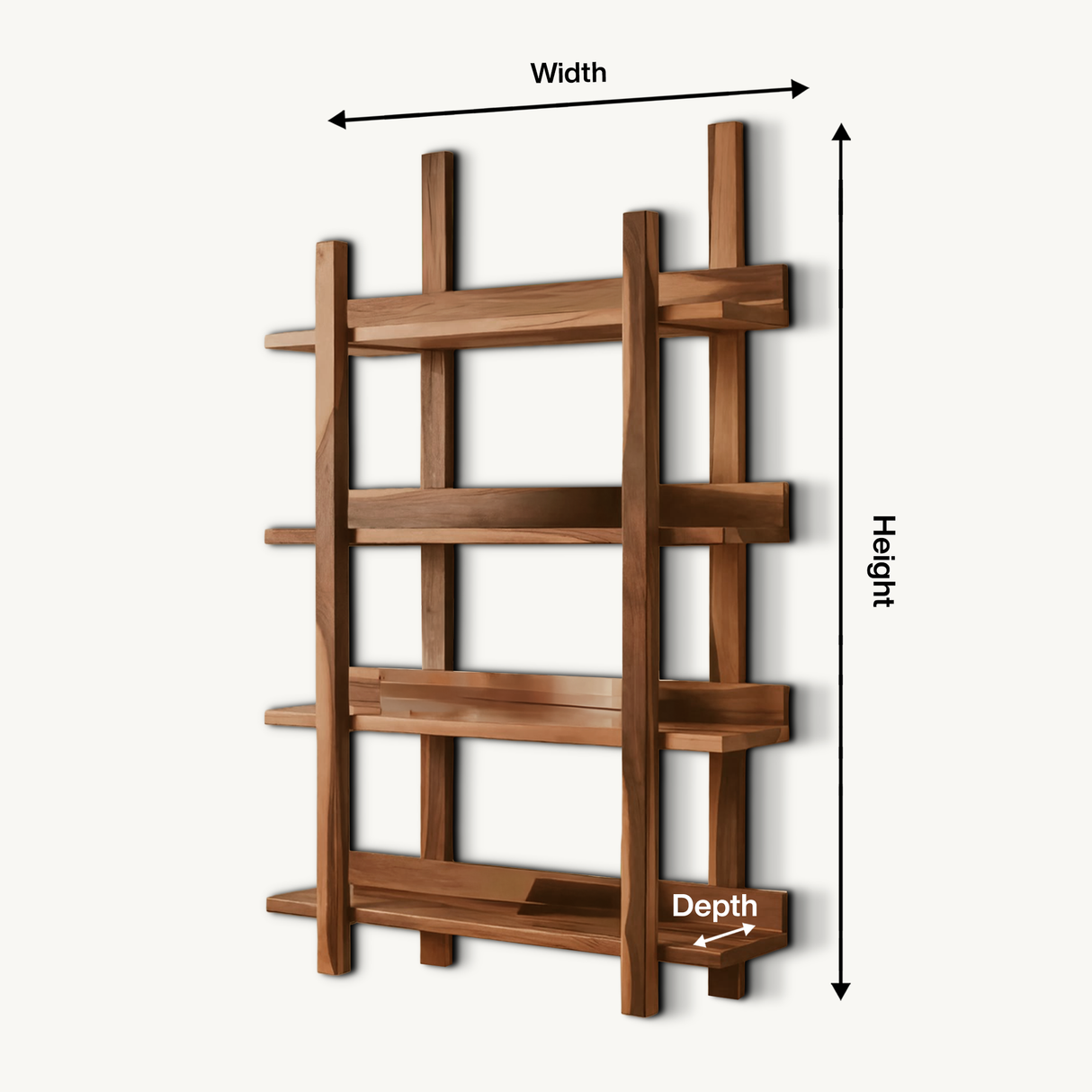 Modern Wall Mounted Shelf Minimalist Floating Book Rack For Bedroom And Living Room
