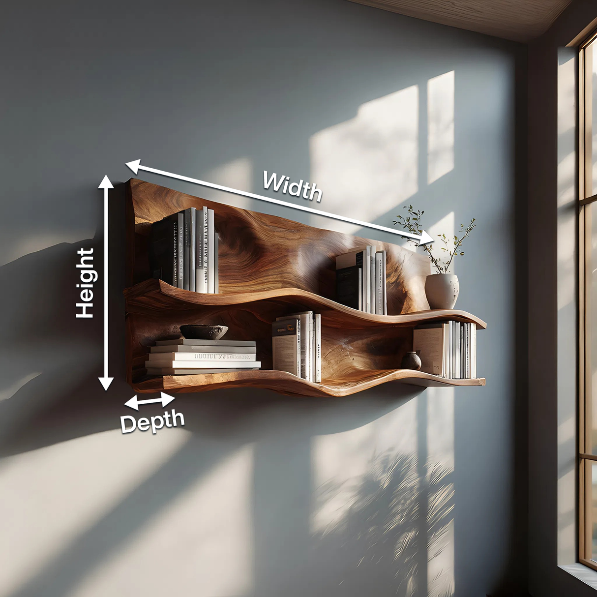 Farmhouse Wooden Entryway Organizer Shelf For Hallway Storage