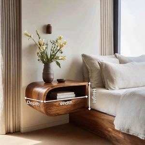 Minimalist Floating Nightstand With Storage For Bedroom