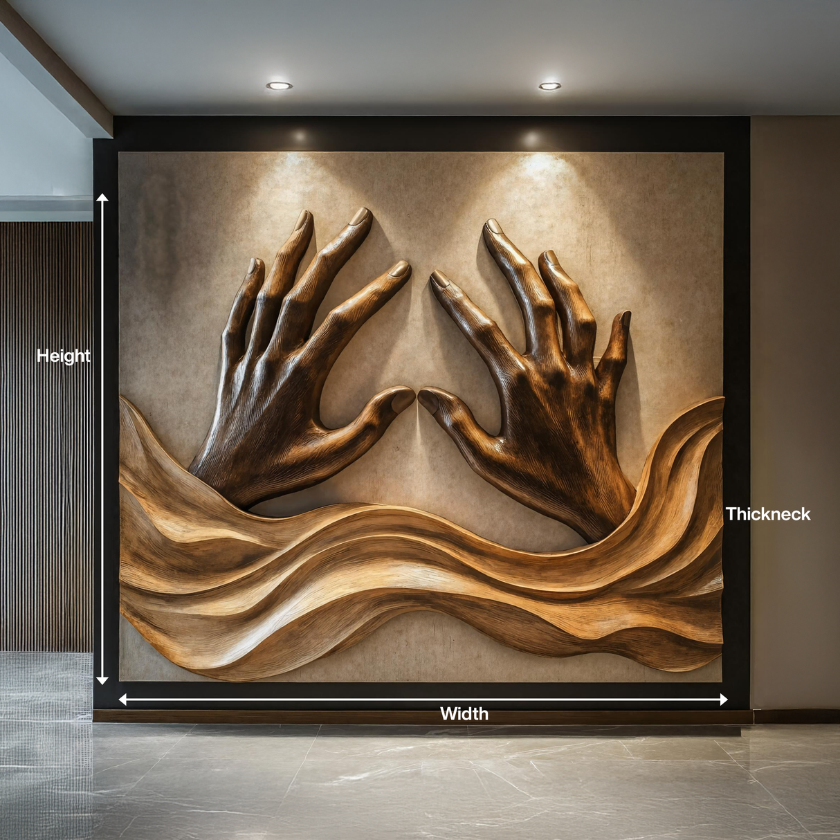 Handcrafted Wood Wall Sculpture For Living Room Charm